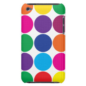 Bright Bold Colorful Rainbow Circles Polka Dots iPod Touch Case-Mate Case
