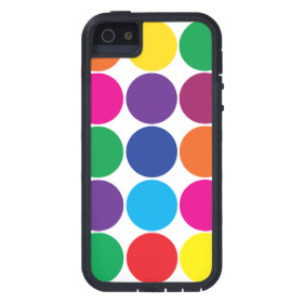 Bright Bold Colorful Rainbow Circles Polka Dots iPhone 5 Cover