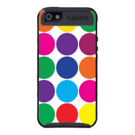 Bright Bold Colorful Rainbow Circles Polka Dots iPhone 5/5S Covers