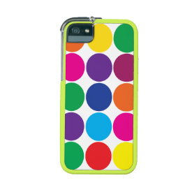 Bright Bold Colorful Rainbow Circles Polka Dots iPhone 5 Covers