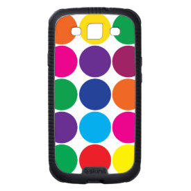 Bright Bold Colorful Rainbow Circles Polka Dots Galaxy S3 Cover