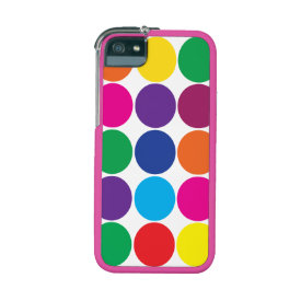 Bright Bold Colorful Rainbow Circles Polka Dots iPhone 5/5S Cover