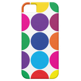 Bright Bold Colorful Rainbow Circles Polka Dots iPhone 5 Covers