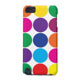 Bright Bold Colorful Rainbow Circles Polka Dots iPod Touch 5G Case