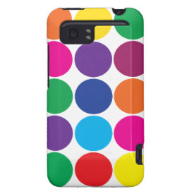 Bright Bold Colorful Rainbow Circles Polka Dots HTC Vivid Cases