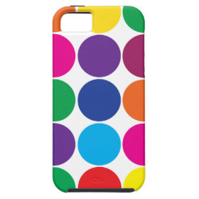 Bright Bold Colorful Rainbow Circles Polka Dots iPhone 5 Case