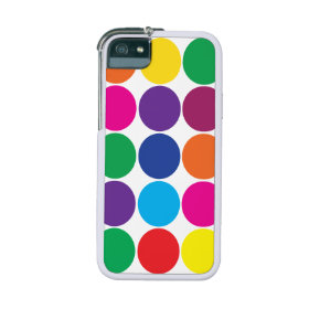 Bright Bold Colorful Rainbow Circles Polka Dots Case For iPhone 5/5S