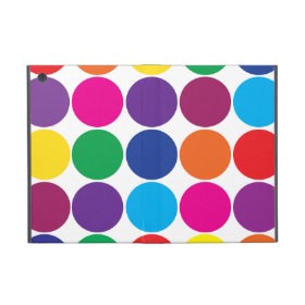 Bright Bold Colorful Rainbow Circles Polka Dots Cases For iPad Mini
