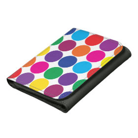 Bright Bold Colorful Rainbow Circles Polka Dots Wallets