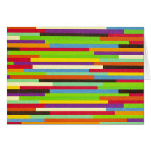 Bright Bold Multi-Colored Stripes Cards