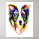 Bright Border Collie Poster