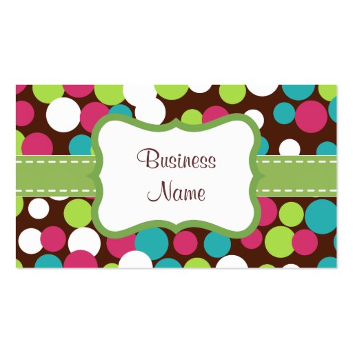 Bright Bouncing Dots Business Card