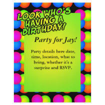 Bright Bubbles Birthday! flyers