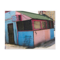 bright building postcards