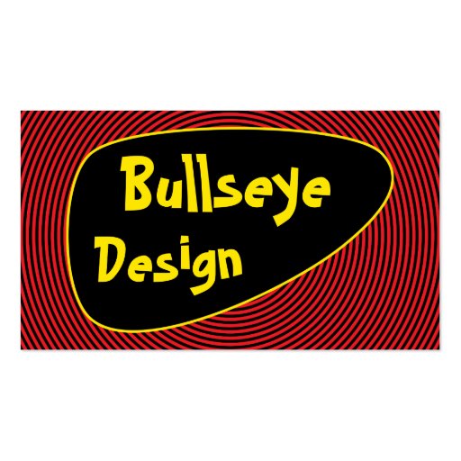 Bright Bullseye Business Card (front side)