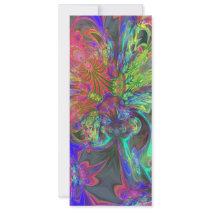 Bright Burst of Color – Salmon & Indigo Deva Personalized Announcement