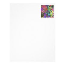 Bright Burst of Color – Salmon & Indigo Deva Personalized Letterhead