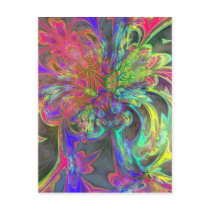Bright Burst of Color – Salmon & Indigo Deva Postcards