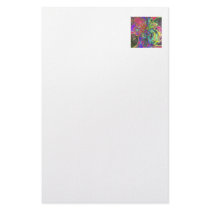 Bright Burst of Color – Salmon & Indigo Deva Customized Stationery