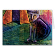 bright cat blank card (set of 6)