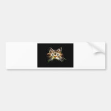 Bright cat bumper stickers
