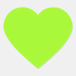 Bright Chartreuse Green Heart Sticker