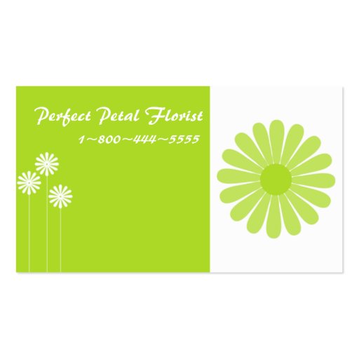 Bright Cheery Floral Business Cards (front side)