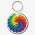 Bright, Cheery Rainbow Flower keychains by fairagoli Bright, Cheery Rainbow Flower keychains