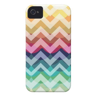 Bright Chevron Scallop Summer Pattern iPhone Case Iphone 4 Cases