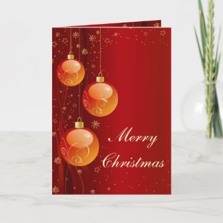 Bright Christmas ornaments Card
