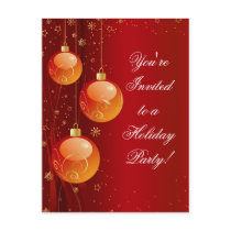 Bright Christmas ornaments postcards