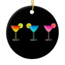 Bright Cocktail Trio Christmas Ornament
