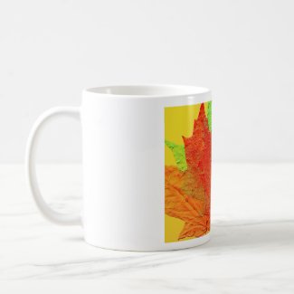 Bright colored leaves mug mug