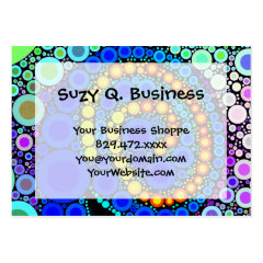 Bright Colorful Concentric Circles Swirl Pop Art Business Card