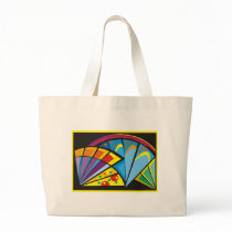 Bright Colorful Fans Tote Bag