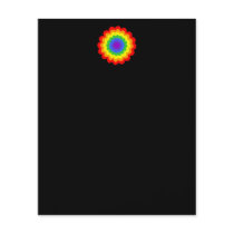 Bright colorful flower in rainbow colors. full color flyer