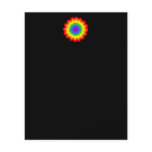 Bright colorful flower in rainbow colors. full color flyer