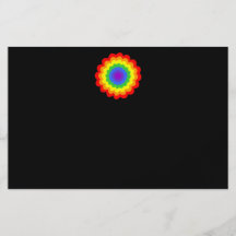 Bright colorful flower in rainbow colors. custom flyer