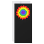 Bright colorful flower in rainbow colors. customized rack card