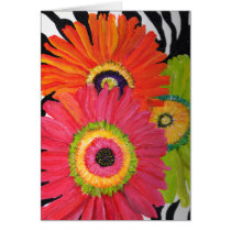 Bright & Colorful Gerbera Daisies Card
