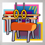 Bright Colorful Gymnastics Poster