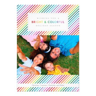Bright & Colorful Holiday Photo Cards