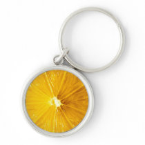 Bright Colorful Lemon Close Up Key Chains