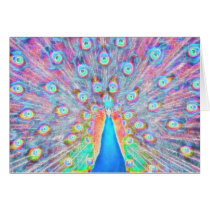 Bright Colorful *Peacock* Spirit Design Greeting Card