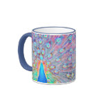 Bright Colorful *Peacock* Spirit Design Coffee Mugs