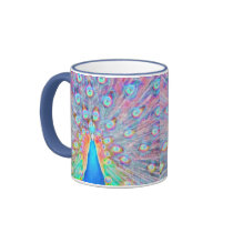 Bright Colorful *Peacock* Spirit Design Coffee Mugs