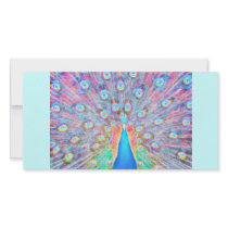 Bright Colorful *Peacock* Spirit Design Photo Card