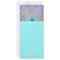 Bright Colorful *Peacock* Spirit Design Custom Rack Card
