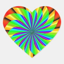 Bright Colorful Pinwheel Fractal Sticker