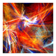 Bright colorful strokes - Poster print